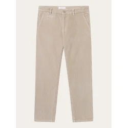 Knowledge Cotton Chuck Regular 8-Wales Corduroy Chino Pants - light feather gray 