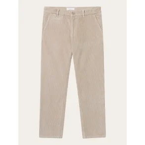 Knowledge Cotton Chuck Regular 8-Wales Corduroy Chino Pants - light feather gray 