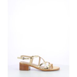 Wonders sandal m. h�l - guld D-1110