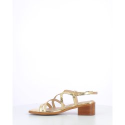 Wonders sandal m. h�l - guld D-1110