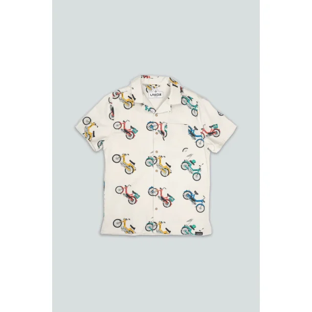 LAKOR Puch color Short sleeve Shirt - Star white
