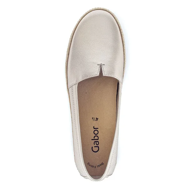 Gabor skind loafer  - guld 65221