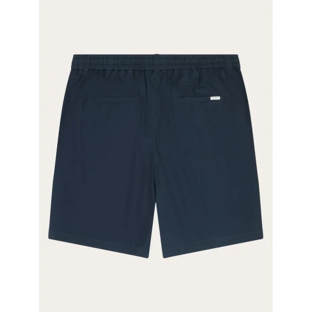 Knowledge Cotton Fig loose poplin shorts - total eclipse