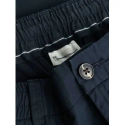 Knowledge Cotton Fig loose poplin shorts - total eclipse