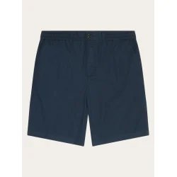 Knowledge Cotton Fig loose poplin shorts - total eclipse