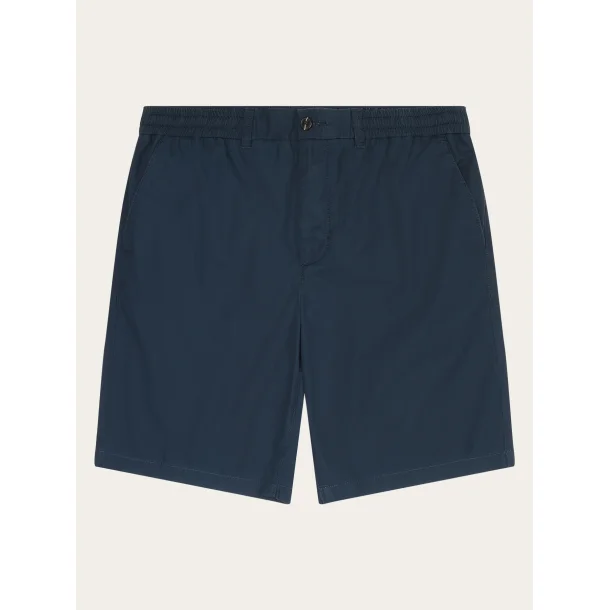 Knowledge Cotton Fig loose poplin shorts - total eclipse