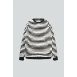 Faroese Fisher Knit - Off White/black 