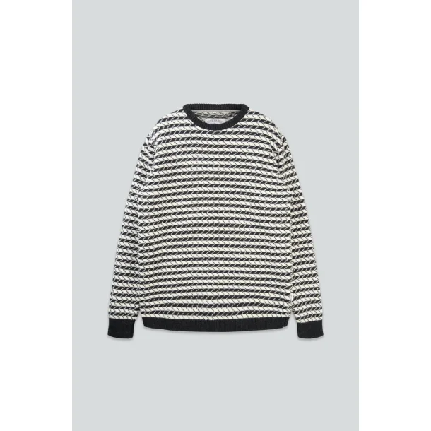 Faroese Fisher Knit - Off White/black 