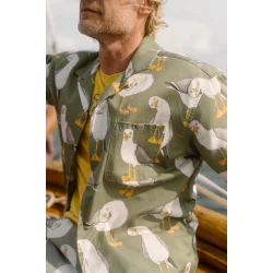 LAKOR Flipping the Bird short sleeve shirt - Seaspray 