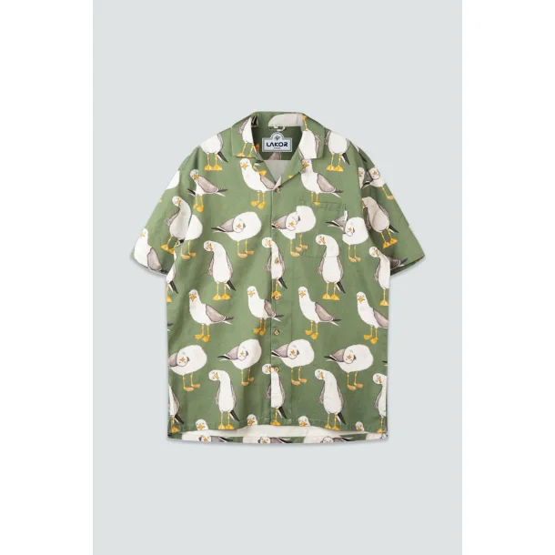 LAKOR Flipping the Bird short sleeve shirt - Seaspray 