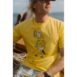 LAKOR Flipping the Bird t-shirt - cream gold