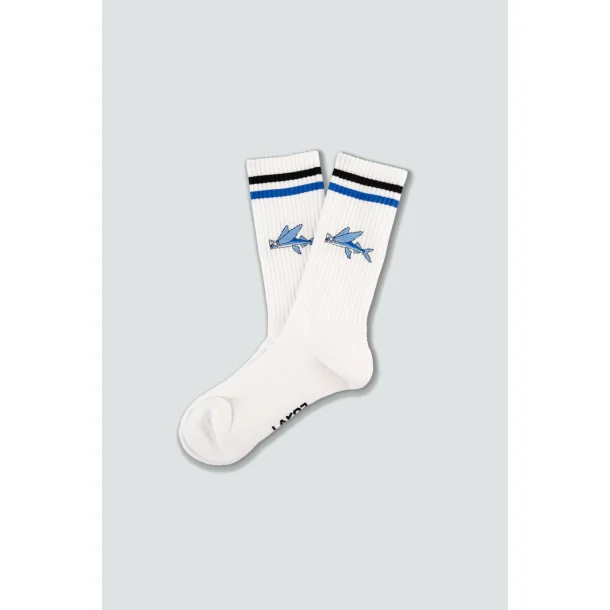 LAKOR Fly Fish Tennis socks - hvid 