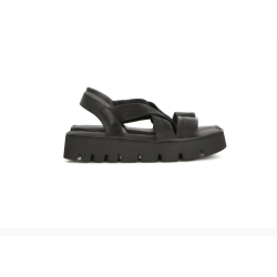 Lofina sandal med elastik-rem - sort 9520-40