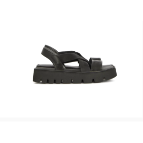Lofina sandal med elastik-rem - sort 9520-40