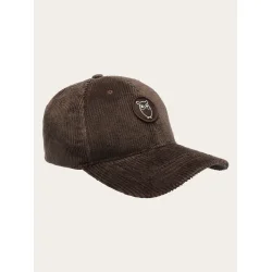 Knowledge Cotton UNI 8 Wales corduroy cap 4230013 - Demitasse (brown)