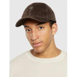 Knowledge Cotton UNI 8 Wales corduroy cap 4230013 - Demitasse (brown)