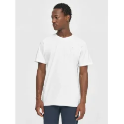Knowledge Cotton  Regular fit Badge t-shirt 1010605 - Bright White