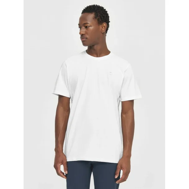 Knowledge Cotton  Regular fit Badge t-shirt 1010605 - Bright White