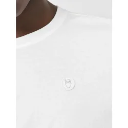 Knowledge Cotton  Regular fit Badge t-shirt 1010605 - Bright White