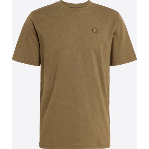 Knowledge Cotton  Regular fit Badge t-shirt 1010605 - olive