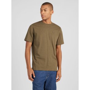 Knowledge Cotton  Regular fit Badge t-shirt 1010605 - olive