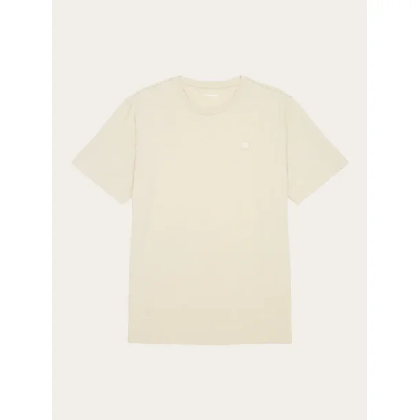 Knowledge Cotton  Regular fit Badge t-shirt 1010605 -  Safari melange