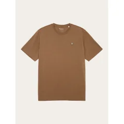 Knowledge Cotton  Regular fit Badge t-shirt 1010605 - Cub (brun)