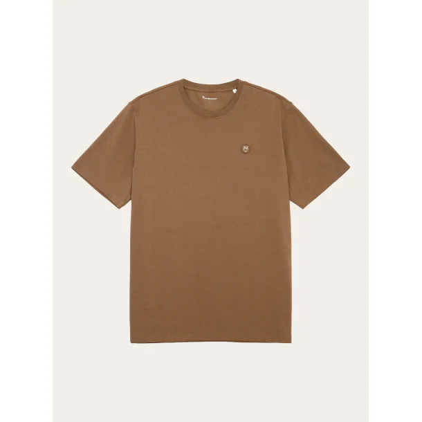 Knowledge Cotton  Regular fit Badge t-shirt 1010605 - Cub (brun)