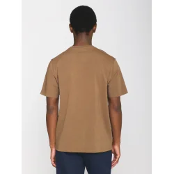 Knowledge Cotton  Regular fit Badge t-shirt 1010605 - Cub (brun)