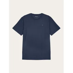 Knowledge Cotton  Regular fit Badge t-shirt 1010605 - Insigna Blue melange