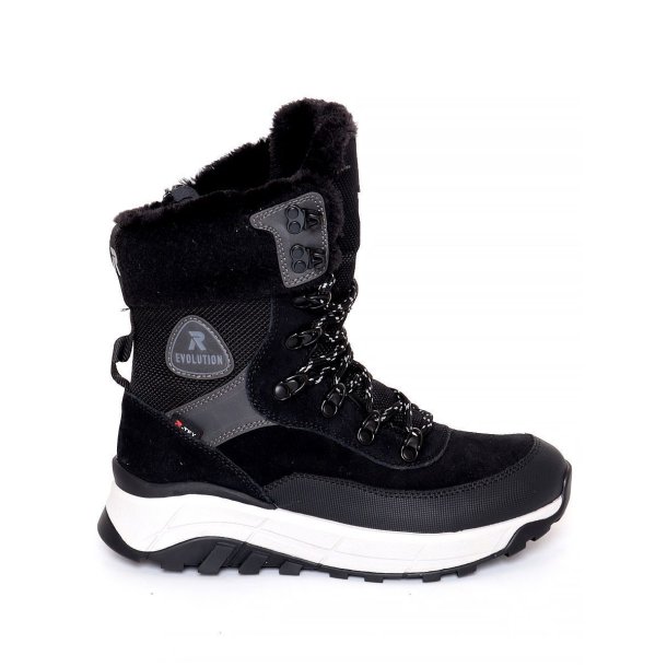 Rieker snrestvle m. for - sort W0071-00