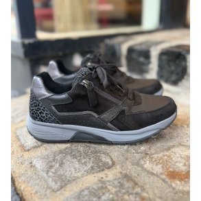 Gabor suede rollingsoft sneakers  - sort/gr 7687867