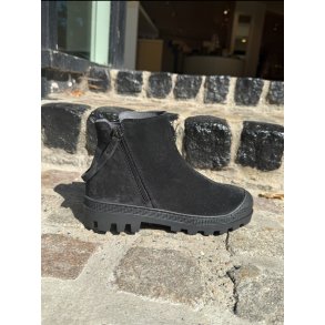 Lofina kort stvle med to lynlse - sort 6473