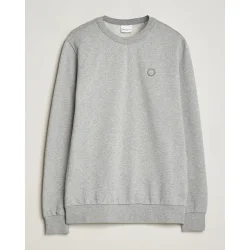 Knowledge Cotton ERIK basic badge sweat 30518 - grey mel.