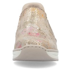 Rieker sko - beige/guld 48761-90