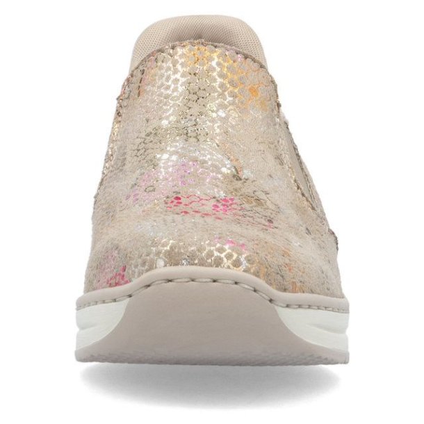 Rieker sko - beige/guld 48761-90