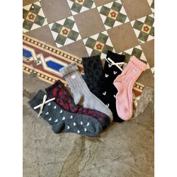 Black Colour BCCalisa heart sock - lys pink