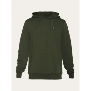 Knowledge Cotton ARVID basic hood badge sweat 1030041 - forrest night