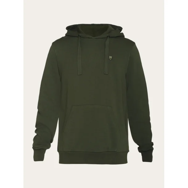 Knowledge Cotton ARVID basic hood badge sweat 1030041 - forrest night