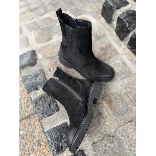 Paul Green suede stvle  - sort 8270-01