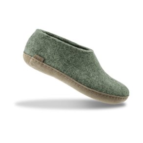 Glerups sko m. skindsl - moos green