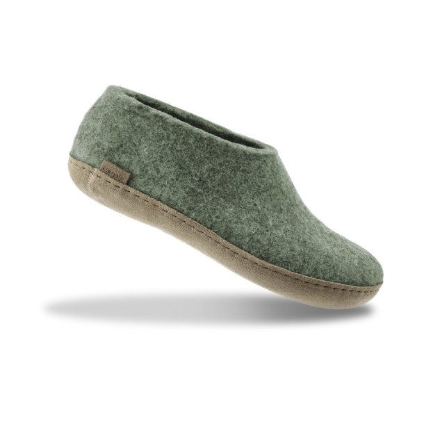 Glerups sko m. skindsl - moos green