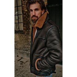 Blue de Gnes Aviator Jacket 60330 - brun