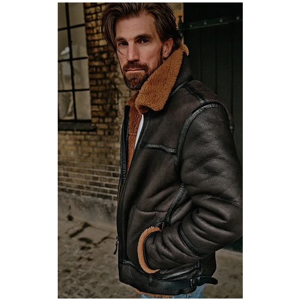 Blue de Gnes Aviator Jacket 60330 - brun