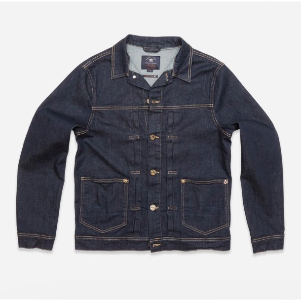 Blue de Gnes Cosimo Trucker Jacket - Dark blue Denim