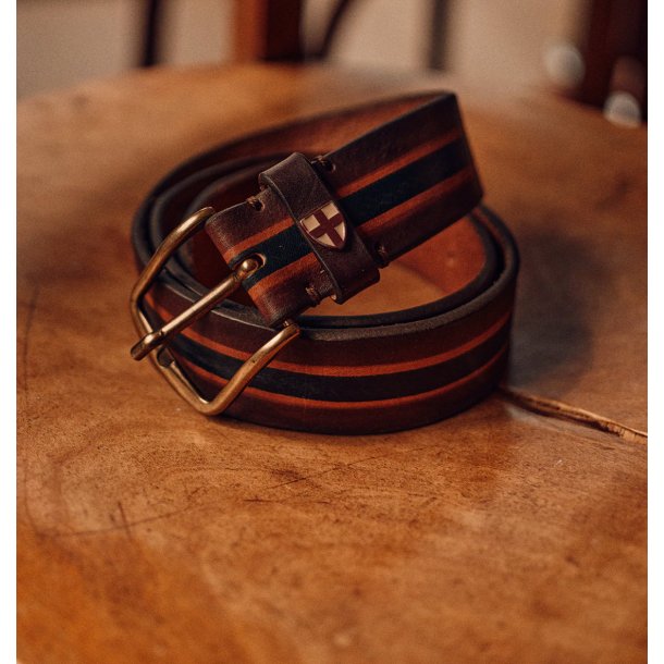 Blue de Gnes Tino Belt 60321 - brown stripe 