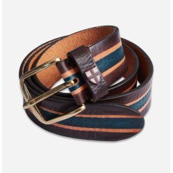 Blue de Gnes Tino Belt 60321 - brown stripe 