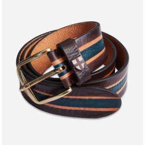 Blue de Gnes Tino Belt 60321 - brown stripe 