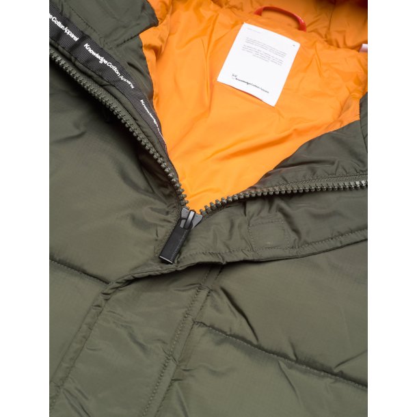 Knowledge Cotton puffer long jacket THERMO - army