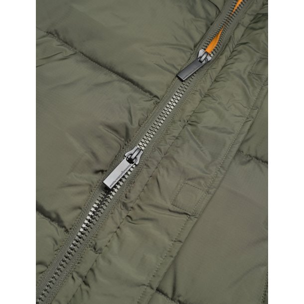 Knowledge Cotton puffer long jacket THERMO - army